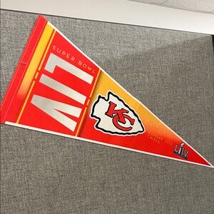 Kansas City Chiefs Super Bowl LIV pennant.  12" x 30".  Please read description.